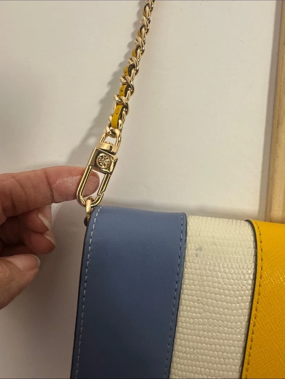 Tory Burch Robinson Ballon Stripe Convertible Shoulder Bag MSRP 498